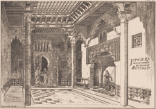 Tangiers: view of room in the house of Benzaquin